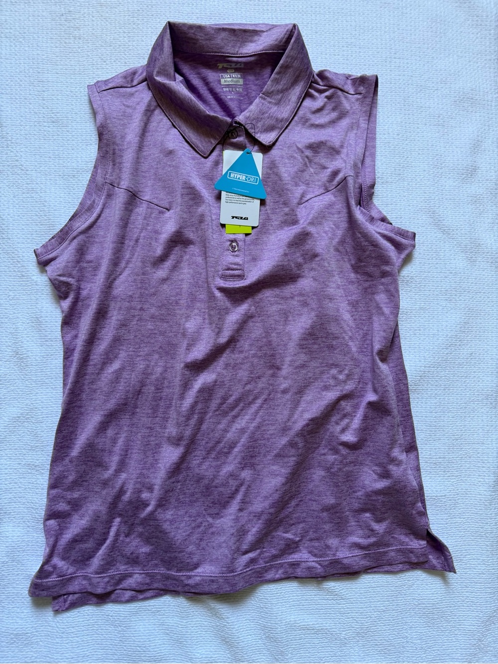 Tesla Lavender Sleeveless Polo